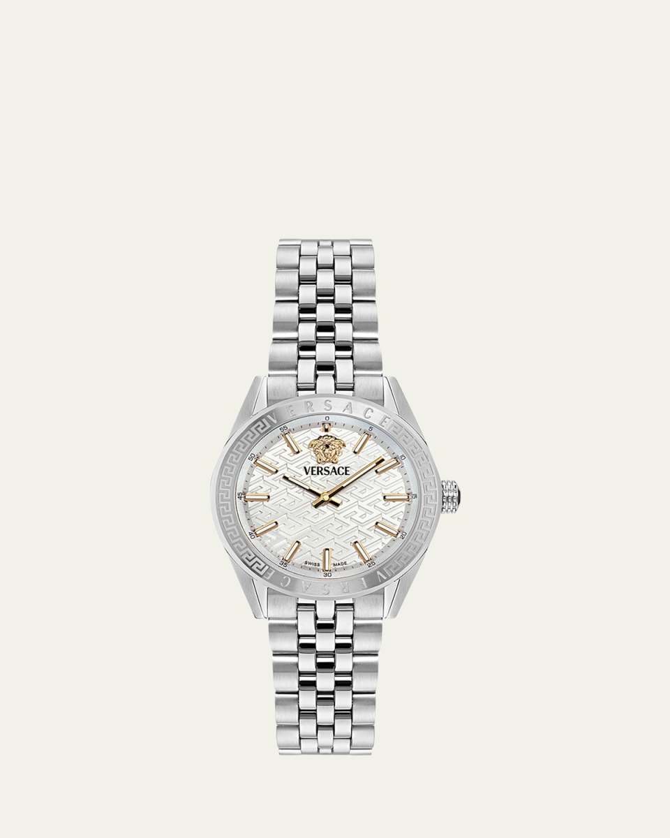 V-Code 36mm Stainless Steel Bracelet Watch